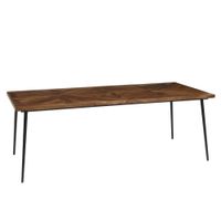 mesa de comedor rectangular de madera reciclada de 220x100 cm