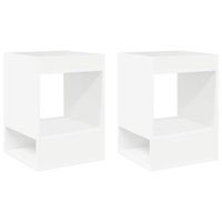 2 piezas mesa auxiliar  mesa de apoyo 40 x 40 x 56 cm madera de ingenieria