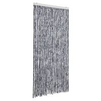 cortina antimoscas chenilla plateado 100x200 cm vidaxl