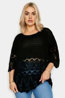 yours jersey crochet negro mujer curvy y tallas grandes yours