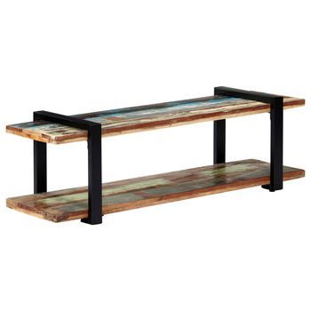 Mueble Para Tv De Madera Maciza Reciclada 130x40x40 Cm Vidaxl