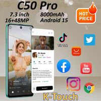telefonos moviles k-touch 5g dual sim c50 pro smartphone android 73 pulgadas 22gb 2tb 8000mah desbloqueo facial camara 1648mp