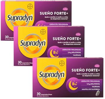 Supradyn Sueño Forte+ Reduce Despertares Nocturnos 3x30 Comprimidos FORMATO AHORRO