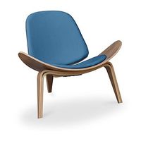 butaca de diseno - sillon escandinavo - tapizado polipiel - lucy azul oscuro