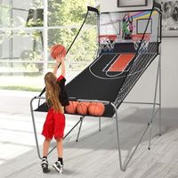 juego de canastas plegable maquina de baloncesto juguete contador electronico costway 202 x 107 x 205 cm