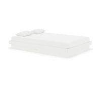 estructura de cama doble pequena madera maciza blanca 120x190cm