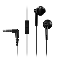panasonic rp-tcm55e-k auriculares boton in ear con cable y microfono sonido estereo para movil mp3mp4 control remoto ajuste comodo negro