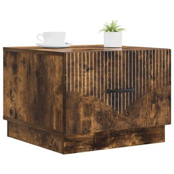 Mesa De Café - Mesa De Centro - Mesa Baja Roble Ahumado 49 X 50 X 37 Cm Madera De Ingeniería