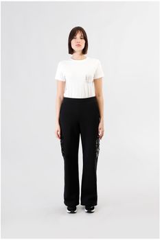 pantalón sudadera con bolsillos de lentejuelas black