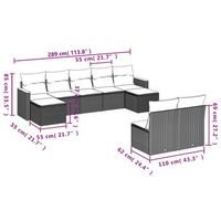 conjunto de ocio para patio incluye cojines conjunto de nueve piezas