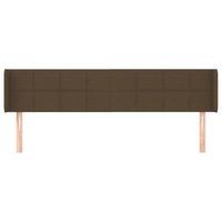 cabecero cama mueble de dormitorio de tela oscuro 163 x 16 x 7888 cm marron m020007597