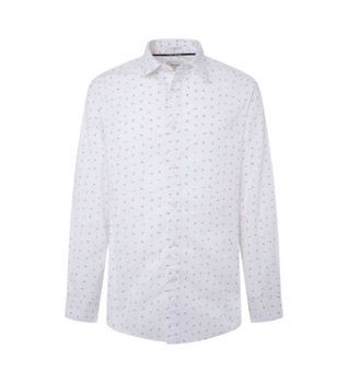 Pepe Jeans para hombre. PM308718 Camisa Meir blanco (XXL), Casual, Manga larga, Algodón Orgánico, Sostenible