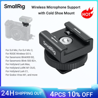 smallrig camara flash soporte de microfono inalambrico inalambrico con soporte de zapata fria para dji micmic 2 para rode wireless go ii -4822