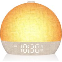 despertador con luz de amanecer temporizador 30 maquinas de sonido de ruido blanco luces nocturnas rgb regulables ayuda para dormir repeticion ideal para regalo
