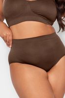 bragas marrones sin costuras suave control