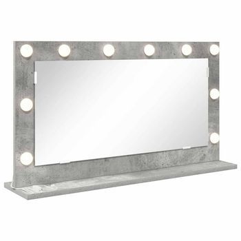 Espejo De Tocador Rectangular Gris Concreto 80 X 45 X 18 Cm Vidaxl