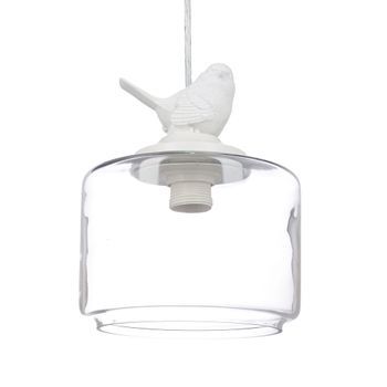 Lámpara Colgante Figura De Pájaro Blanco