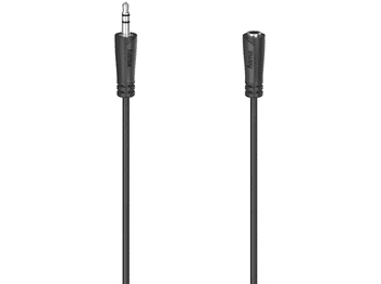 Cable audio - Hama 00205120, 3 m, De Jack 3.5 mm in a out, Negro