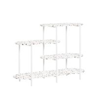 mesa de entrada recibidor en 4 niveles blanco