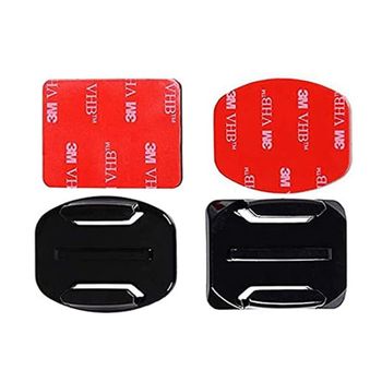 Casco Cámara Adhesivos 4pcs Adhesivo de Montaje para Cámara Accesorio de Cámara Curvo Pegatinas 3M paracámaras de acción