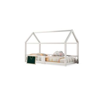 Cama infantil,cama cabaña de madera de pino 90x200cm,blanco