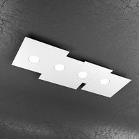 lampara de techo rectangular toplight plate de 4 luces con casquillo gx53 estructura antracita diseno moderno 86x37x3cm