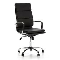 sillon de oficina elevable y reclinable piel sintetica color negro