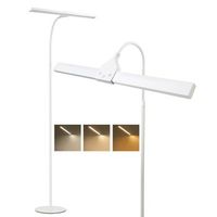 nettlife lampara de pie led para sala de estar regulable - 156 cm  moderna con control tactil de 10 w con temporizador con cuello de cisne ajustable
