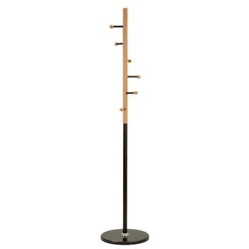 Perchero de madera con base de mármol cm ø 37x172