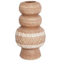 jarron boho de magnesio florero exterior marron claro almiros