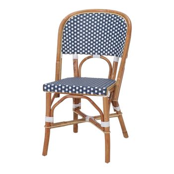 Silla de ratán  - azul - 87x47x56