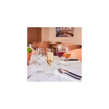 6 copas de pie 35 cl krysta transparente