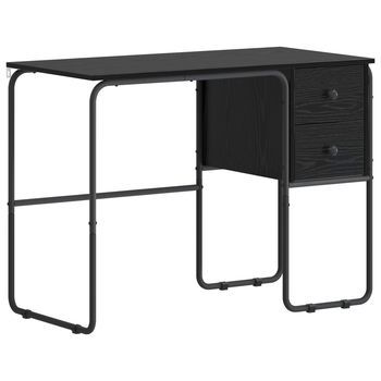 Escritorio Con Almacenamiento Roble Negro 100 X 50 X 75 Cm Vidaxl