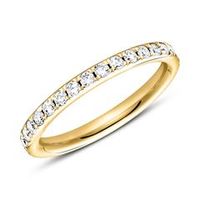 anillo eternidad 14 quilates oro 33 diamantes