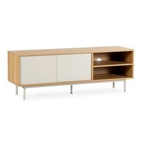 mueble tv cuzco 2 puertas color roblegris