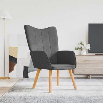 Sillón De Relax | Silla De Relax | Silla De Relajación De Tela Gris Oscuro Cfw8081646