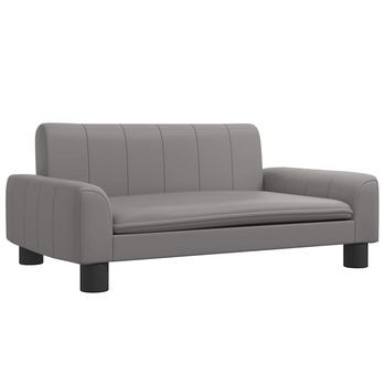 Sofá Para Niños De Cuero Sintético Gris 70x45x30 Cm Vidaxl