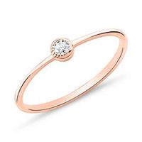 anillo de mujer de plata 925 chapada en oro rosa con circonita cubica