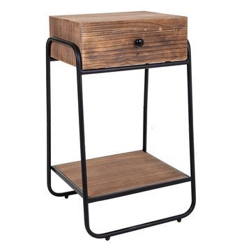 Mesita De Madera Marrón 43.5x32x73