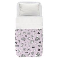 cubrecama infantil cascos rosa -  cama 90x200 190x280