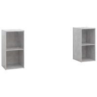 muebles tv de pared 2 pzs  mueble de salon  armario tv madera ingenieria gris hormigon