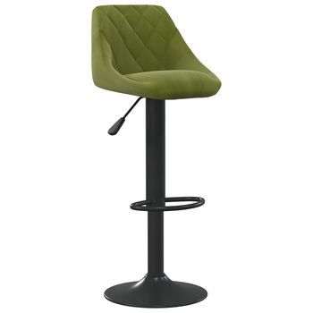 Taburete De Cocina De Terciopelo Verde Claro Vidaxl