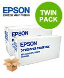 original multipack epson epl-5500 printer toner cartridges 2 pack -c13s050005
