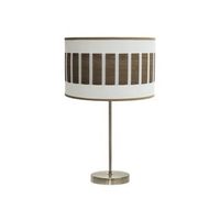 sobremesa alto ivanna 1xe27 cueroblanco-madera oscura 62x30x30 cm
