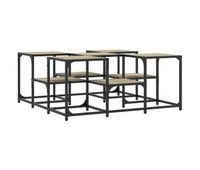 mesa de cafe - mesa de centro madera de ingenieria roble sonoma 91x91x40 cm