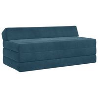 sofa cama plegable azul 120 x 60 x 49 cm tela vidaxl