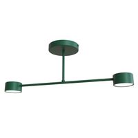 plafon de techo tanfa verde oliva 2 luces