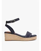 de tommy hilfiger sandalia tommy hilfiger espad mid wedge marino