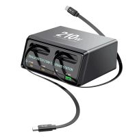 gan tech bakeey wlx-60e pd210w cargador usb pd de 6 puertos usb-a3usb-c2tipo-c cables de extension pd qc30 cargador