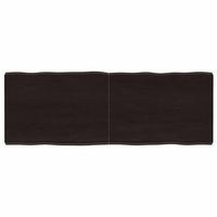 tablero mesa madera tratada borde vivo marron 140x50x2-6 cm vidaxl